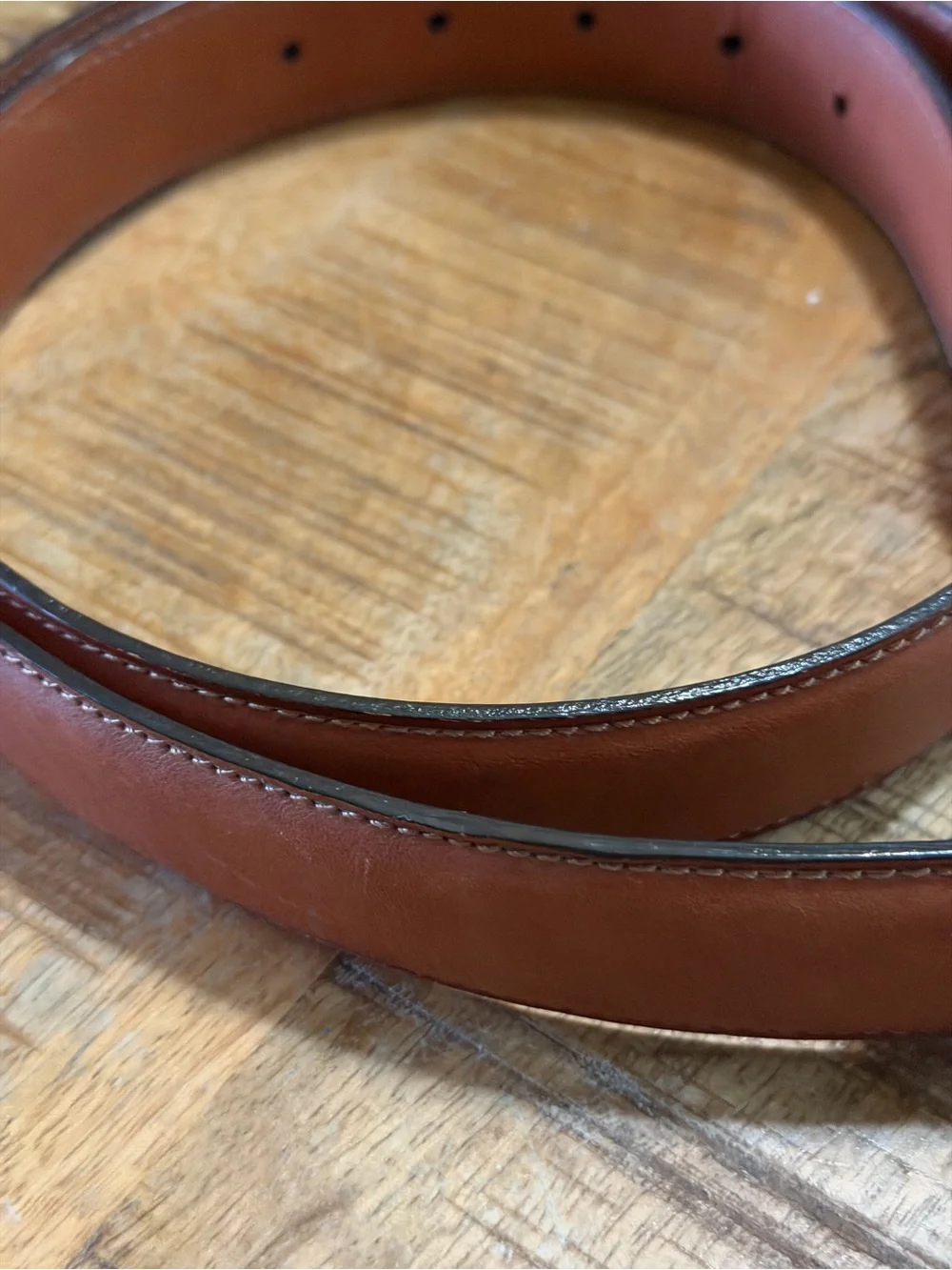 Coach British Tan Cowhide Leather Belt Size 36”, 1” Wide Unisex
